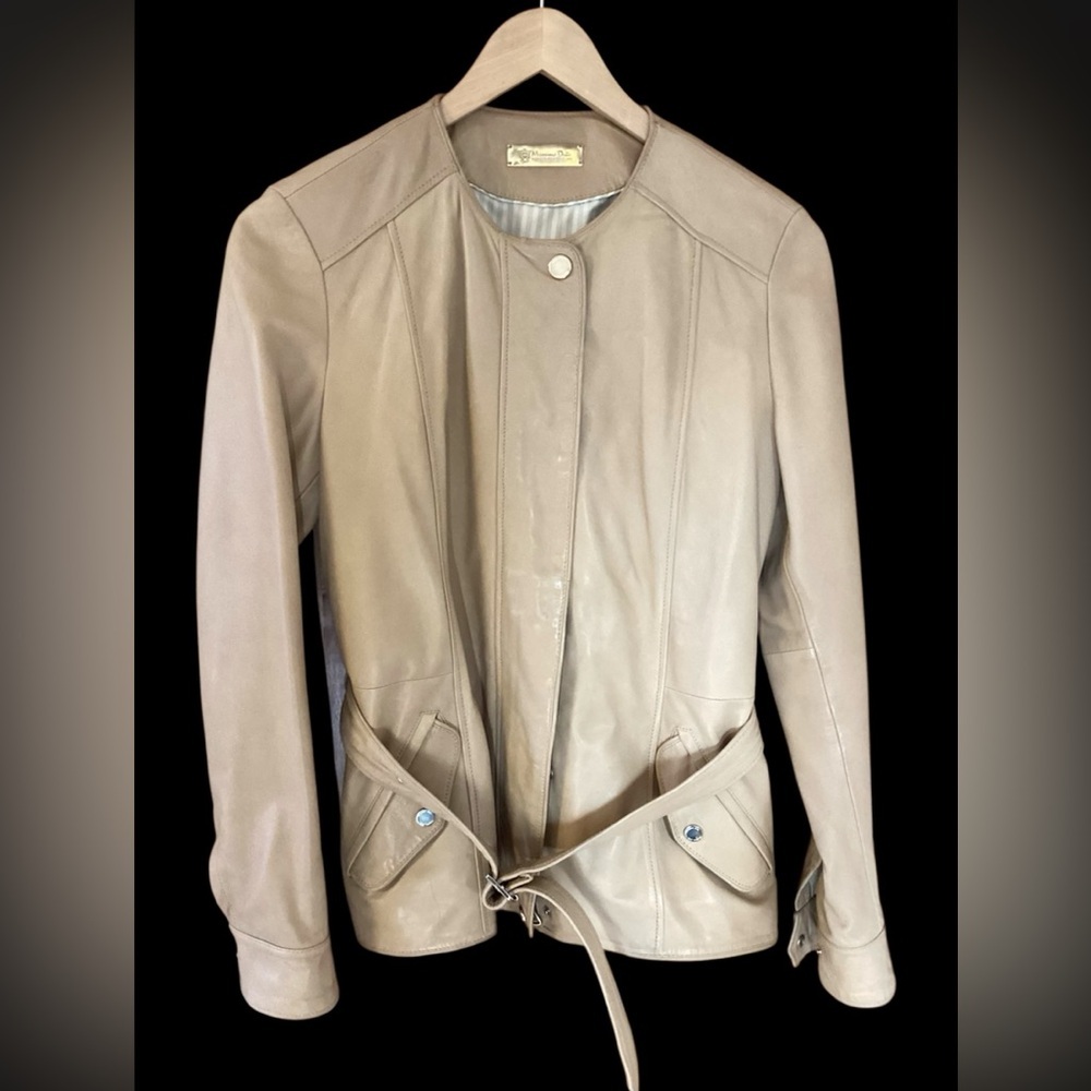 Massimo Dutti Tan Leather Jacket, Tagged large fits medium, soft leather!
